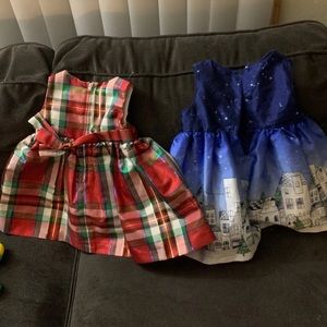 2 toddler dresses size 12 month